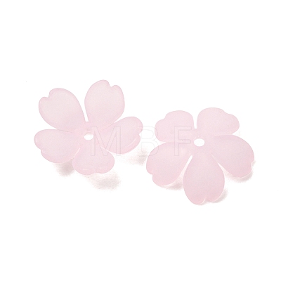 Frosted Acrylic Bead Caps AC-CBA1E6C-08B-1