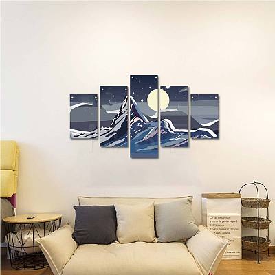 Printed Cloth Hanging Wall Decorations HJEW-WH0180-005-1