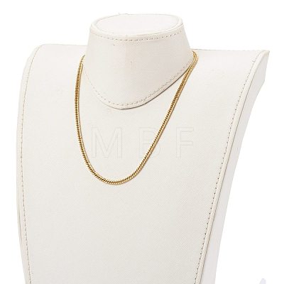 304 Stainless Steel Diamond Cut Cuban Link Chain Necklaces NJEW-JN03367-03-1