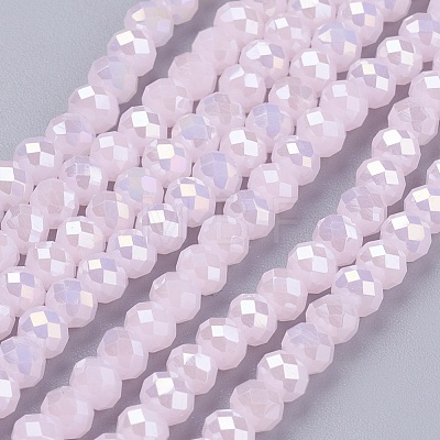 Electroplate Glass Bead Strands X-GLAA-F001-3x2mm-34L-1