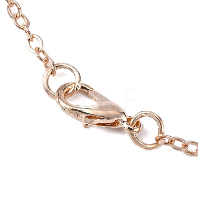 Brass Cable Chains Necklace Making MAK-N029-01RG-1
