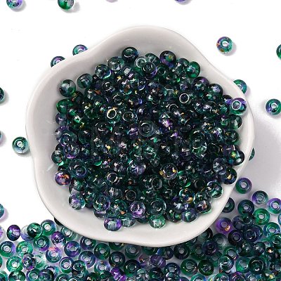 Baking Paint Transparent Colours Glass Round Beads SEED-L011-13A-07-1