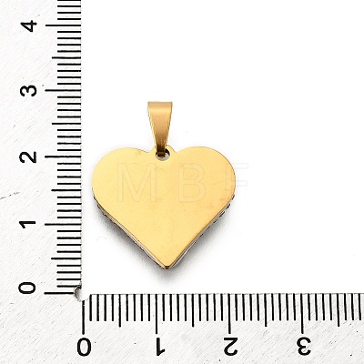 201 Stainless Steel Clay Pendants STAS-R166-02-G-1