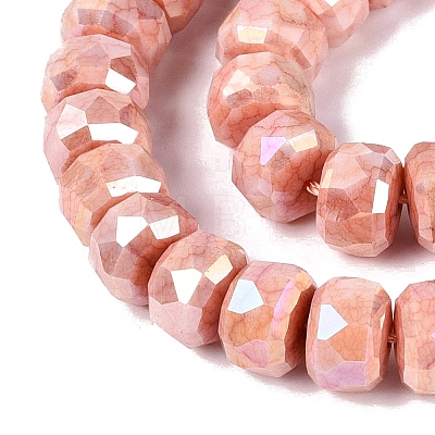 Anti-Tarnish Electroplate Glass Beads Strands GLAA-T025-10mm-11F-1