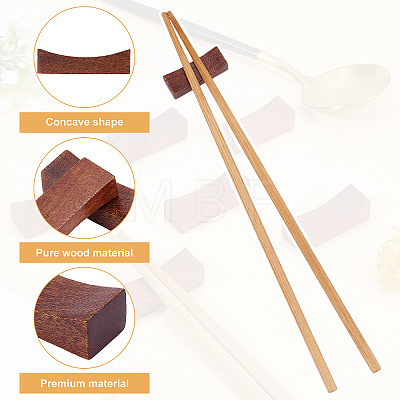 8Pcs Wood Chopsticks Stand DJEW-FG0001-27-1