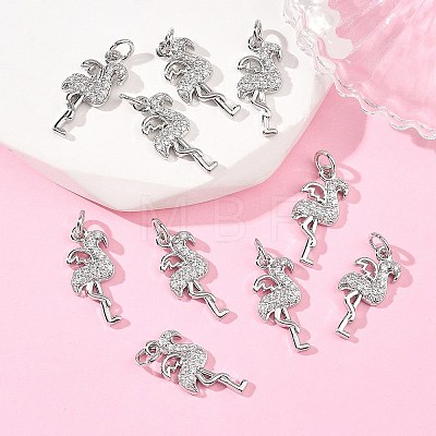 SHEGRACE Brass Micro Pave Cubic Zirconia Pendants XGRQ3P586-598P-1
