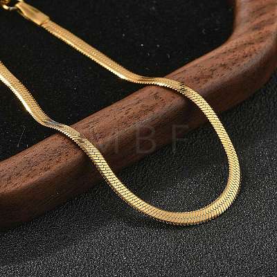 304 Stainless Steel Herringbone Chains Bracelet for Men Women BJEW-D450-01G-03-1