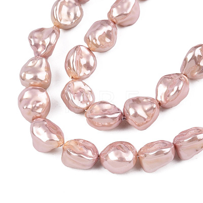 ABS Plastic Imitation Pearl Beads Strands KY-N015-15-B02-1