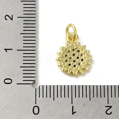 Real 18K Gold Plated Brass Pave Cubic Zirconia Pendants KK-M283-09B-01-1