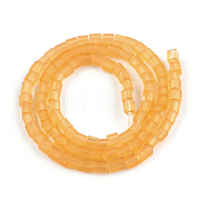 Transparent Frosted Glass Bead Strands GLAA-N047-08-B08-1