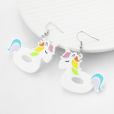 Alloy Acrylic Dangle Earrings FS-WG82E0C-01-1