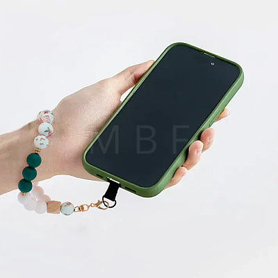 1Pc Silicone & Wood Pendant Decorations HJEW-BM0001-61F-1