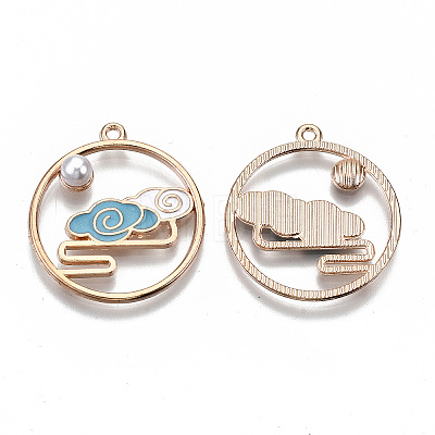 Chinese Style Alloy Pendants X-RESI-R431-04A-RS-1