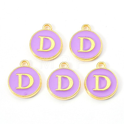 Golden Plated Alloy Enamel Charms ENAM-S118-10D-1