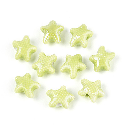 Handmade Porcelain Beads PORC-Q002-03G-01-1