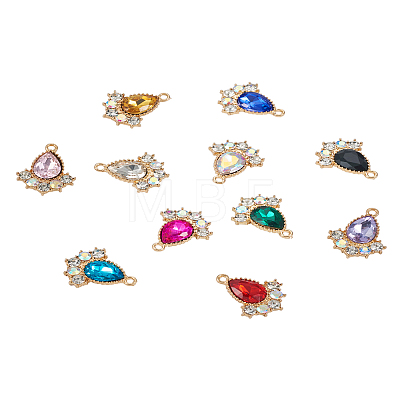 24Pcs 12 Colors Glass Rhinestone Pendants FIND-TA0001-90-1