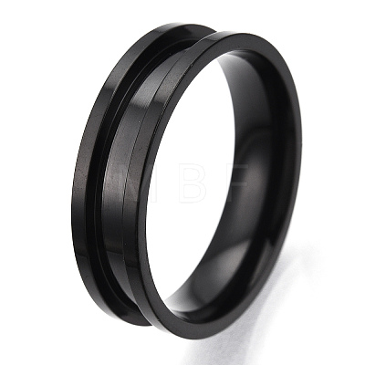 201 Stainless Steel Grooved Finger Ring Settings RJEW-TAC0017-6mm-04B-1