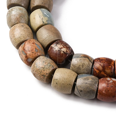 Natural Aqua Terra Jasper Beads Strands G-L624-D03-8x6mm-1