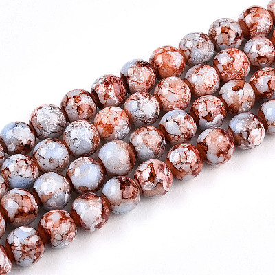 Baking Paint Glass Beads Strands X-DGLA-N003-10mm-A03-1