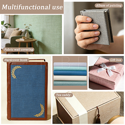 10Pcs 5 Colors Linen Fabric Book Covers FIND-CP0003-80B-1