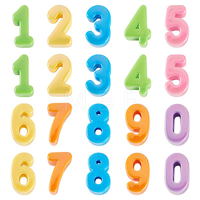 20Pcs 10 Styles UV Plating Opaque Acrylic Beads SACR-TA0001-76-1