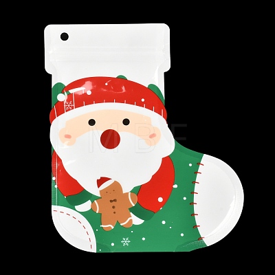 Christmas Theme Boots Plastic Gift Bags ABAG-G008-01A-1