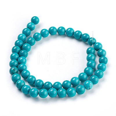 Natural Magnesite Beads Strands TURQ-L019-8mm-01-1