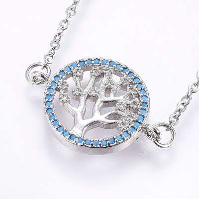 304 Stainless Steel Pendant Necklaces NJEW-H486-14-1