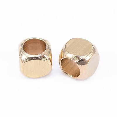 Brass Spacer Beads KK-F713-20C-3x3mm-1