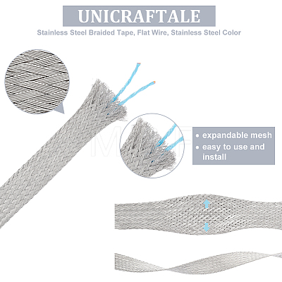 Unicraftale Stainless Steel Braided Tape OCOR-UN0001-01B-1