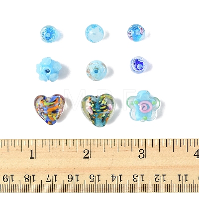 38Pcs Handmade Bumpy Glass Beads LAMP-FS0001-40-1