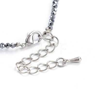 Terahertz Stone Beaded Necklaces NJEW-F245-A05-1