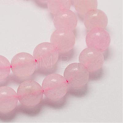 Natural Rose Quartz Beads Strands G-P281-02-8mm-1
