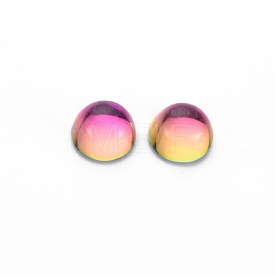 Transparent K9 Glass Cabochons GGLA-S053-8mm-111-1