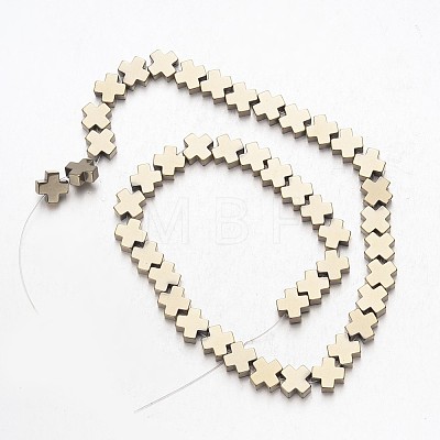 Electroplate Non-magnetic Synthetic Hematite Bead Strands G-F300-51-06-1