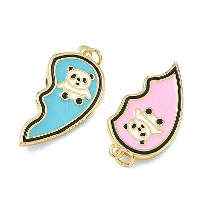 Brass Enamel Pendants KK-A293-02G-01-1