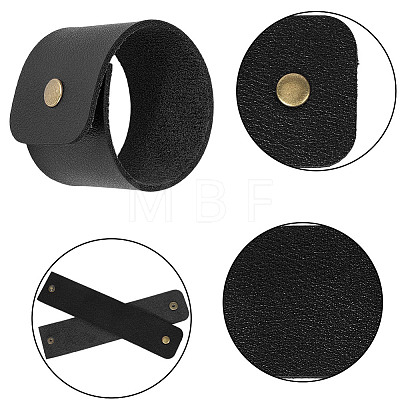 12Pcs PU Leather Napkin Rings AJEW-CL0005-81C-1
