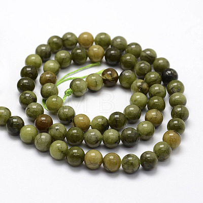 Natural Chinese Jade Beads Strands X-G-F363-6mm-1