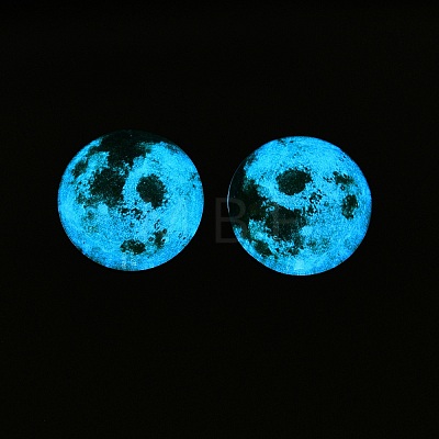 Fluorescent Glass Cabochons GGLA-T004-12E-1