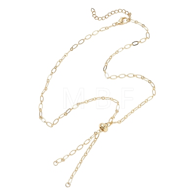 Brass Figaro Chain Slider Necklaces Making AJEW-JB01491-01-1