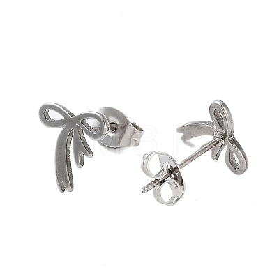 Non-Tarnish Plating 304 Stainless Steel Stud Earrings for Women EJEW-S233-01P-02-1