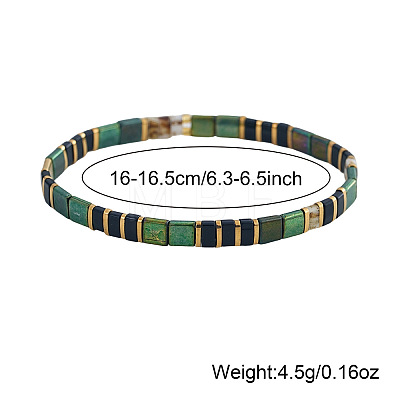 Vintage Glass Seed Bead Stretch Bracelets for Women NP6673-3-1