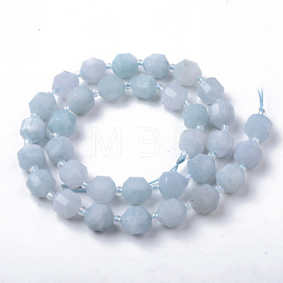 Natural Aquamarine Beads Strands G-R482-02-10mm-1