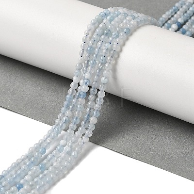 Natural Aquamarine Beads Strands G-B090-A17-03-1