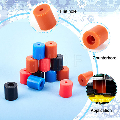 Olycraft 16Pcs 4 Colors Silicone Shock Absorber FIND-OC0002-12-1