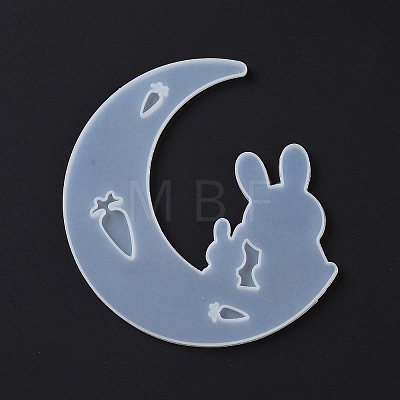 DIY Animal on the Crescent Moon Big Pendant Silicone Molds DIY-F125-02-1