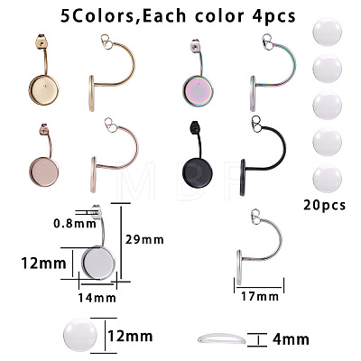 SUNNYCLUE DIY Earring Makings DIY-SC0008-91-12mm-1