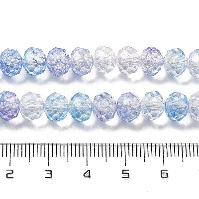 Crack Glass Beads Strands GLAA-M049-01P-1