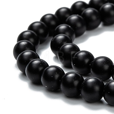 Natural Black Onyx Beads Strands X-G-Z024-01C-1