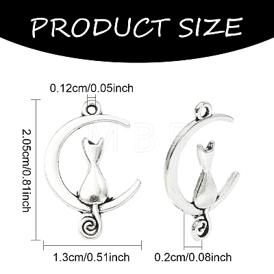 100Pcs Tibetan Style Alloy Pendants TIBE-YW0001-93-1